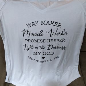 *Sale Waymaker miracle worker God Inspirational v-neck t-shirt